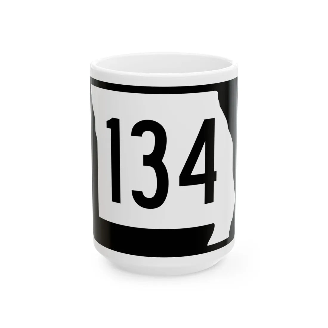 MO-134 (Missouri) (Road Sign) White Coffee Mug 15oz - Go Mug Yourself