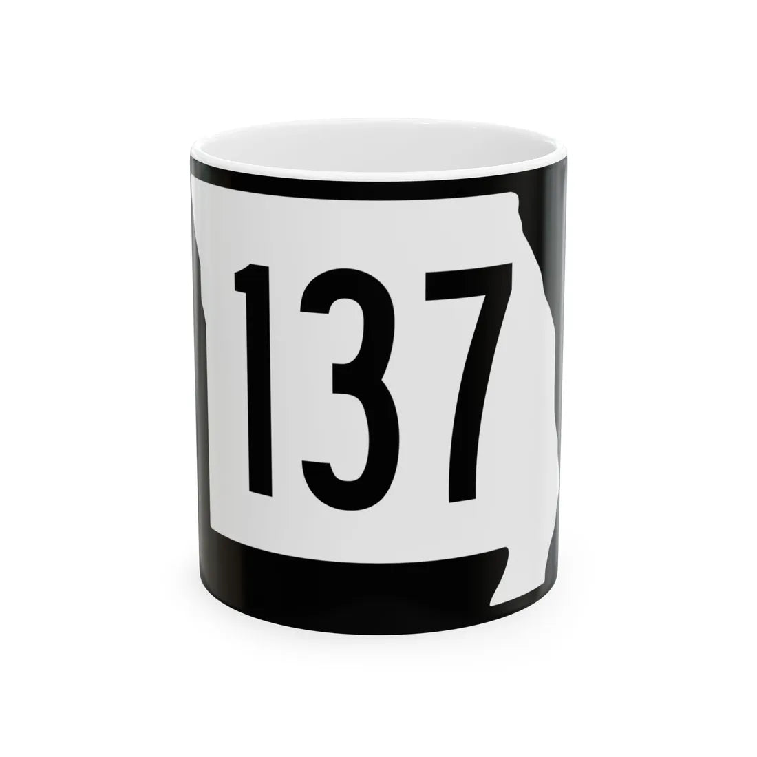 MO-137 (Missouri) (Road Sign) White Coffee Mug 11oz - Go Mug Yourself