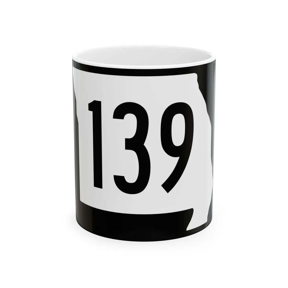 MO-139 (Missouri) (Road Sign) White Coffee Mug 11oz - Go Mug Yourself