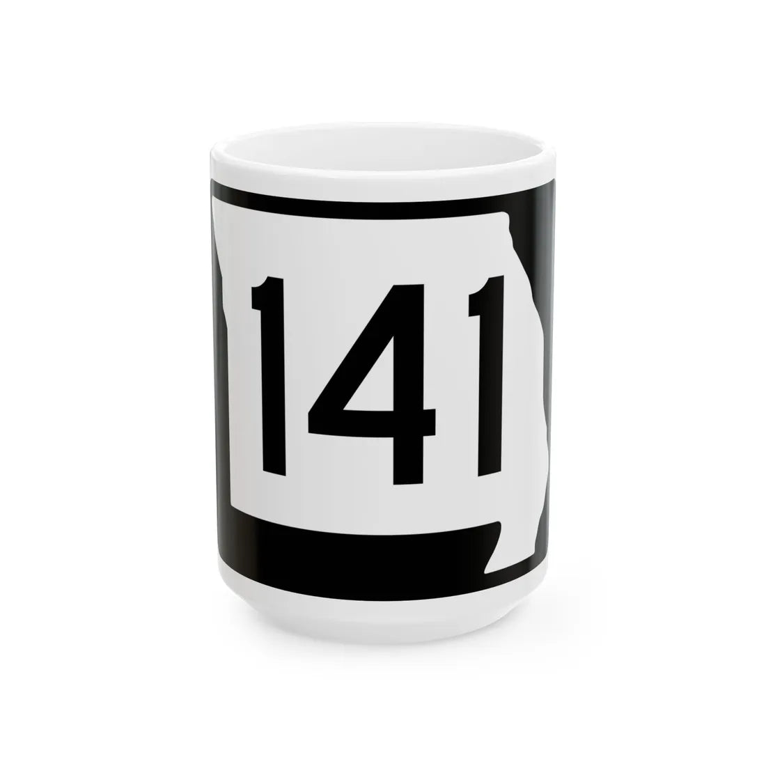 MO-141 (Missouri) (Road Sign) White Coffee Mug 15oz - Go Mug Yourself