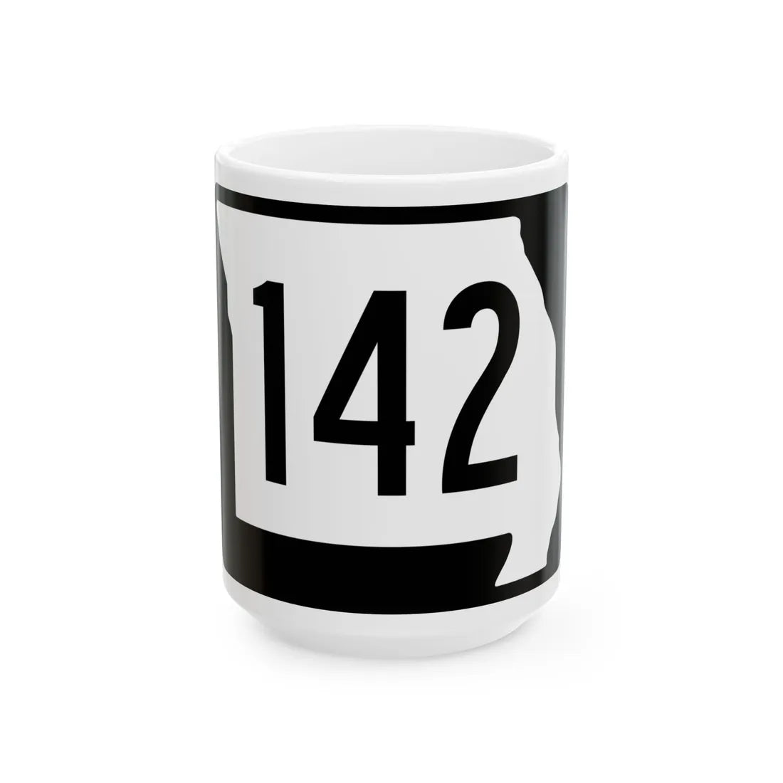 MO-142 (Missouri) (Road Sign) White Coffee Mug 15oz - Go Mug Yourself