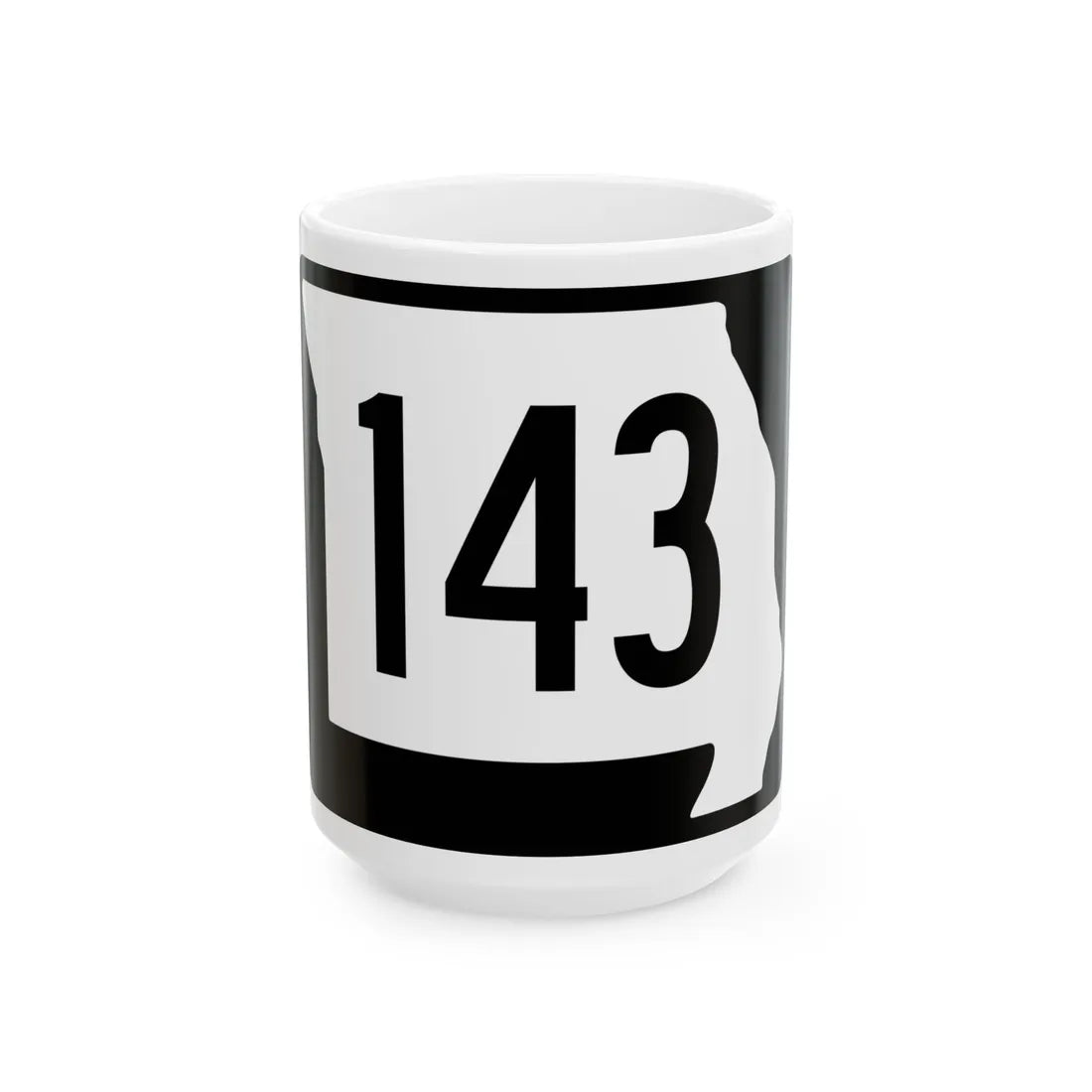 MO-143 (Missouri) (Road Sign) White Coffee Mug 15oz - Go Mug Yourself