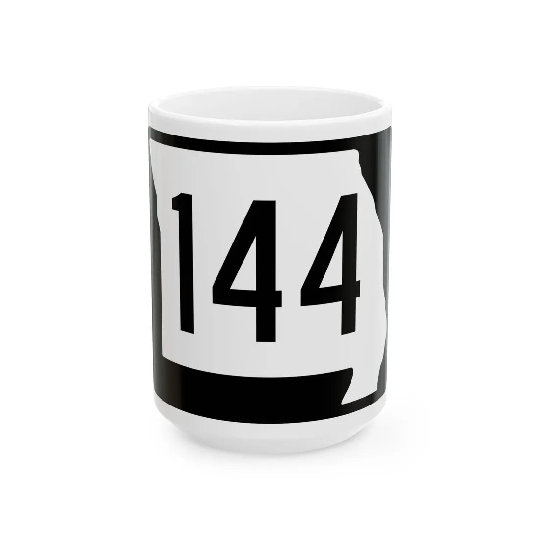 MO-144 (Missouri) (Road Sign) White Coffee Mug 15oz - Go Mug Yourself