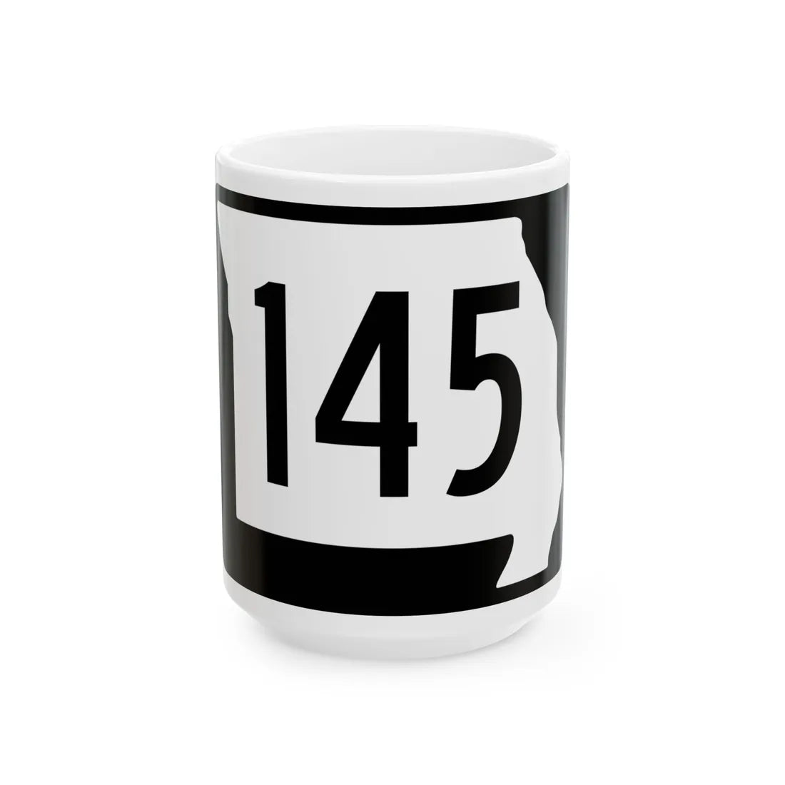 MO-145 (Missouri) (Road Sign) White Coffee Mug 15oz - Go Mug Yourself