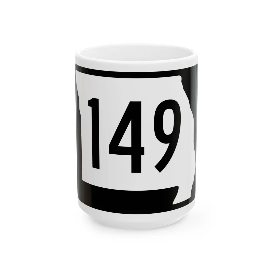 MO-149 (Missouri) (Road Sign) White Coffee Mug 15oz - Go Mug Yourself