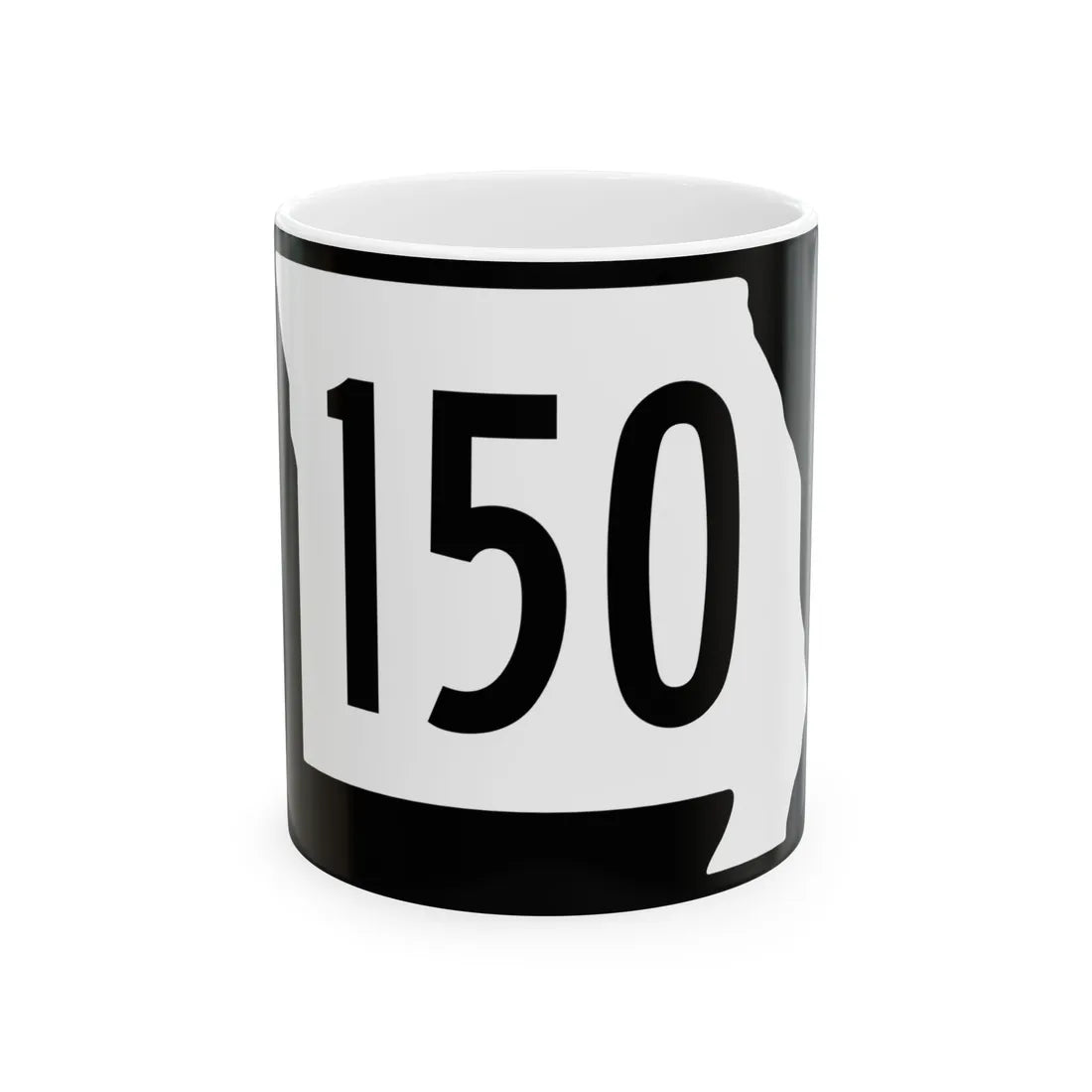 MO-150 (Missouri) (Road Sign) White Coffee Mug 11oz - Go Mug Yourself