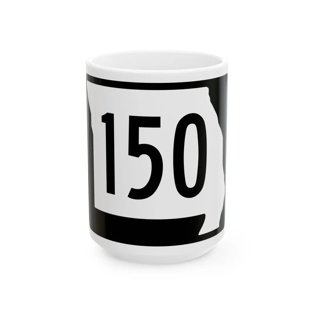 MO-150 (Missouri) (Road Sign) White Coffee Mug 15oz - Go Mug Yourself