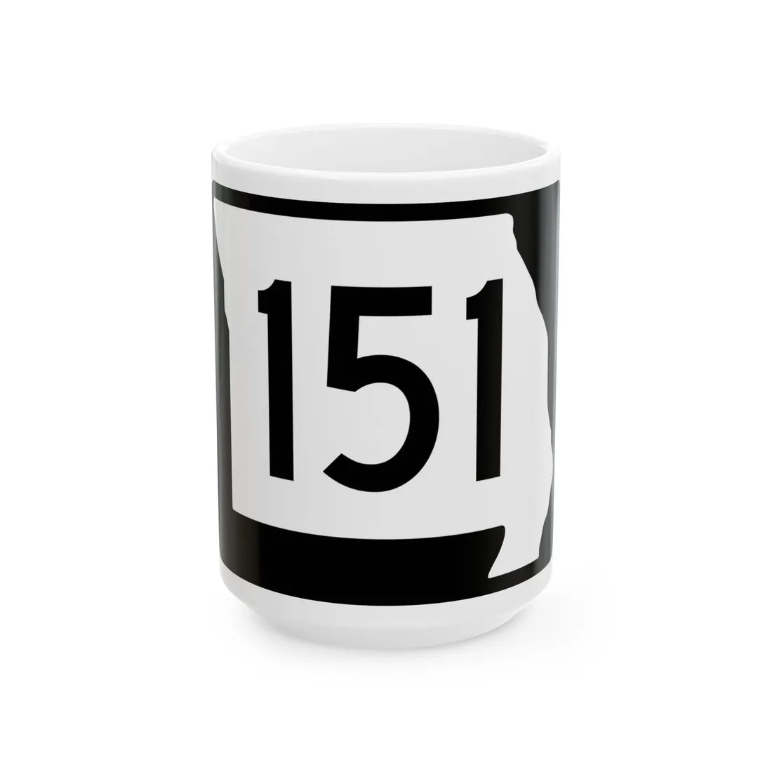 MO-151 (Missouri) (Road Sign) White Coffee Mug 15oz - Go Mug Yourself