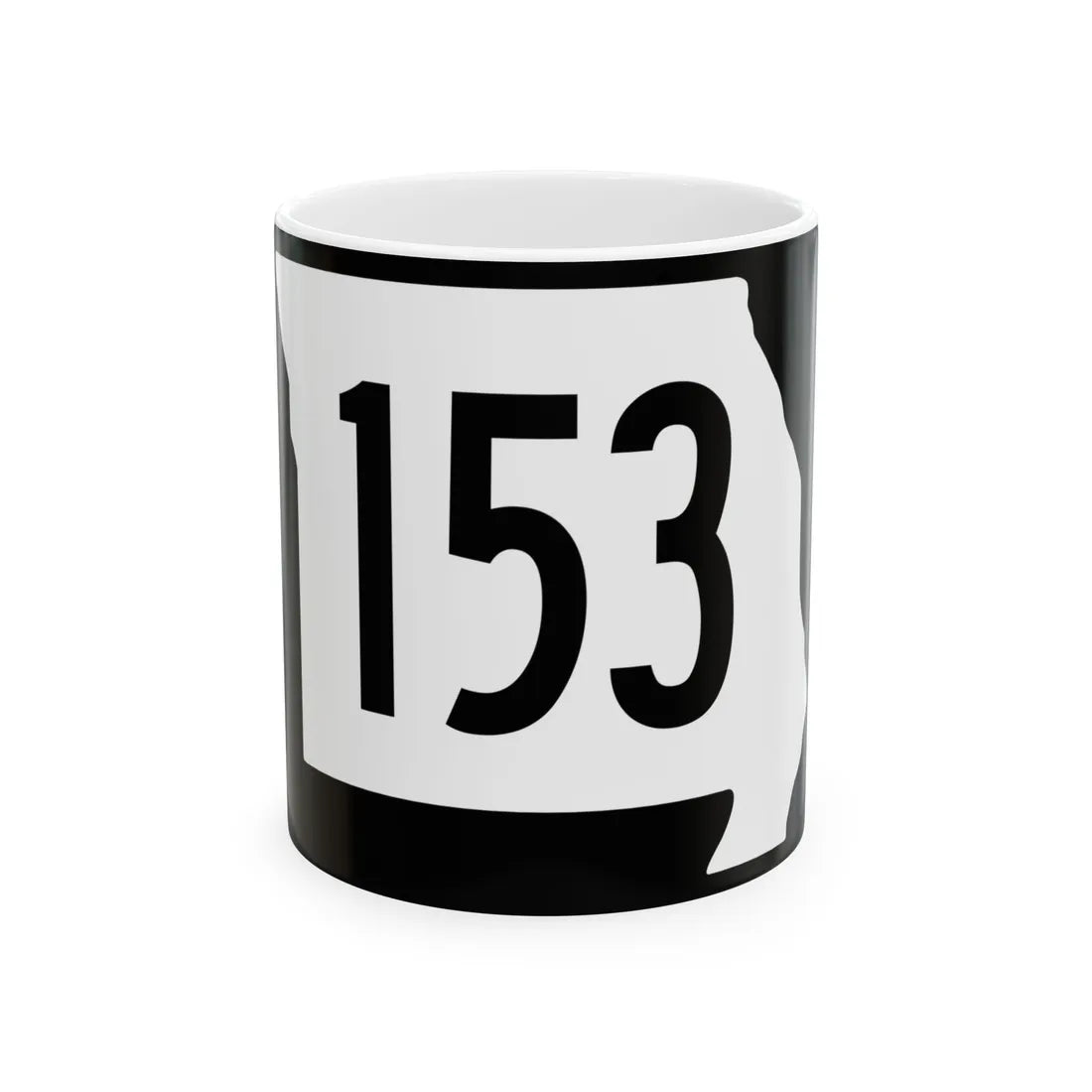 MO-153 (Missouri) (Road Sign) White Coffee Mug 11oz - Go Mug Yourself