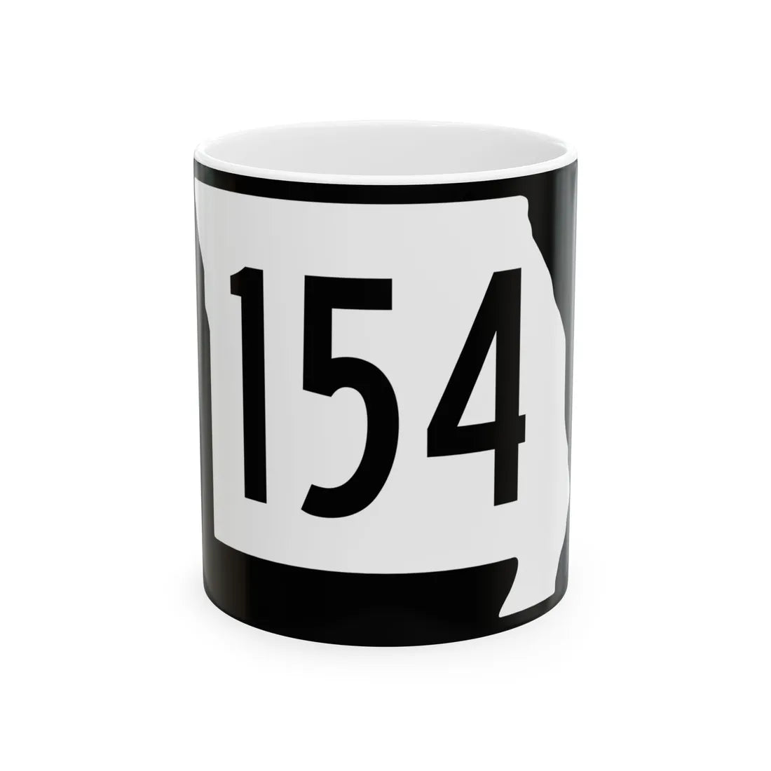 MO-154 (Missouri) (Road Sign) White Coffee Mug 11oz - Go Mug Yourself