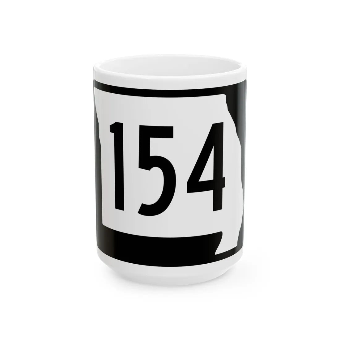 MO-154 (Missouri) (Road Sign) White Coffee Mug 15oz - Go Mug Yourself