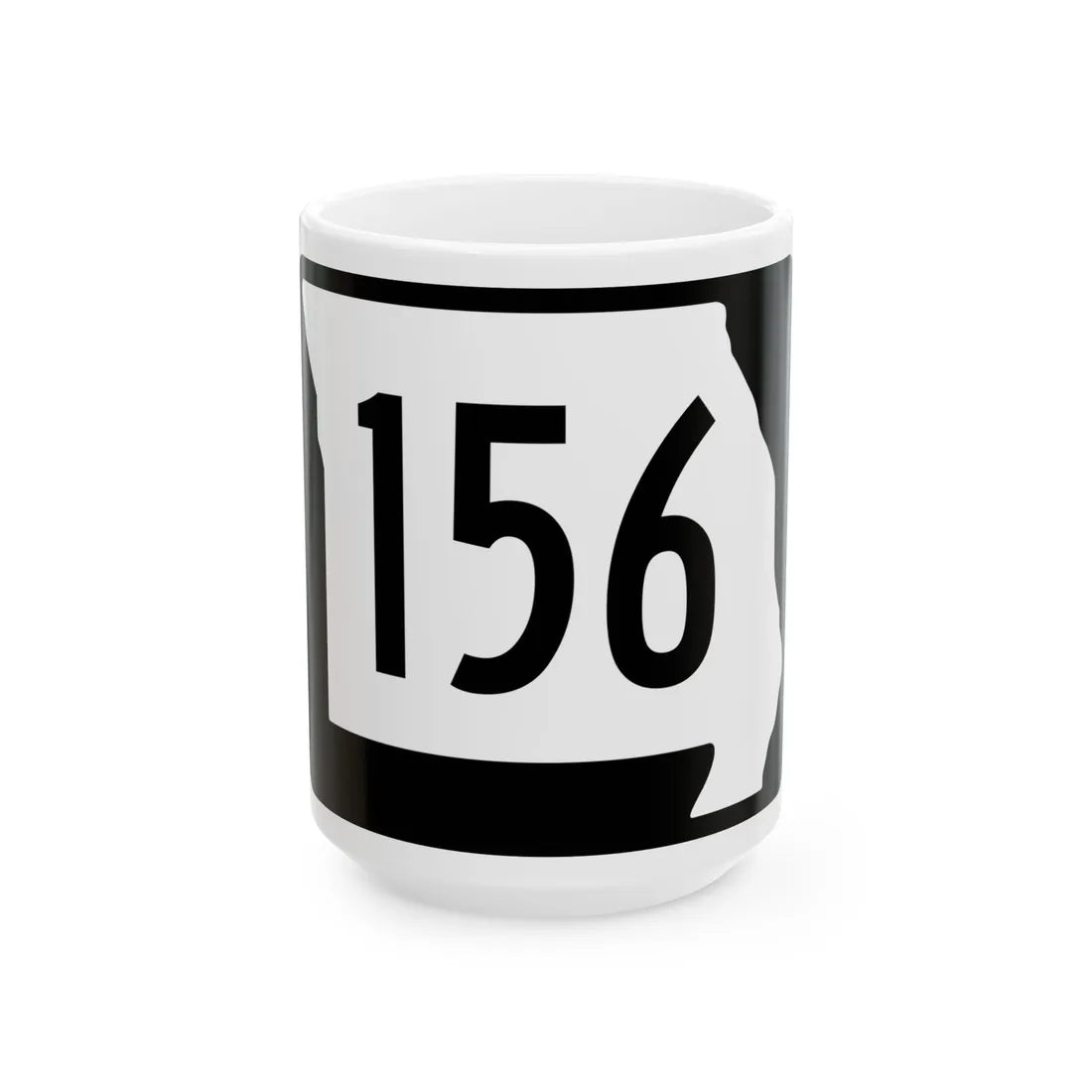 MO-156 (Missouri) (Road Sign) White Coffee Mug 15oz - Go Mug Yourself