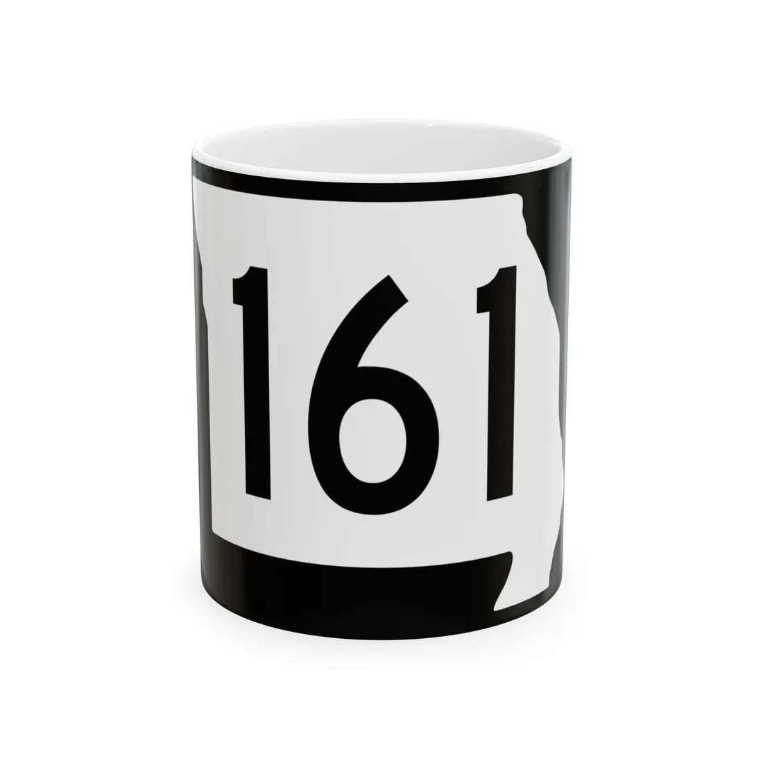 MO-161 (Missouri) (Road Sign) White Coffee Mug 11oz - Go Mug Yourself