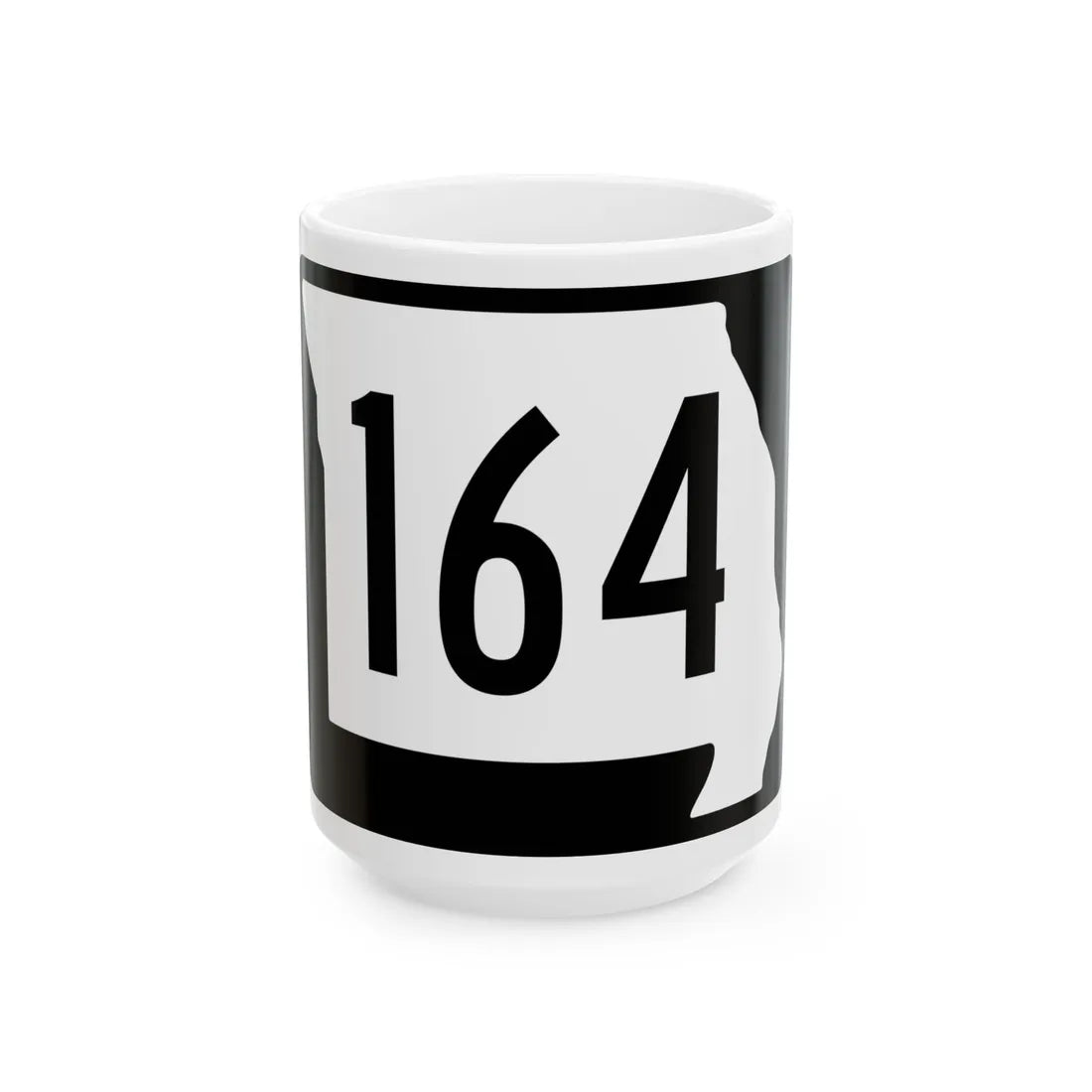 MO-164 (Missouri) (Road Sign) White Coffee Mug 15oz - Go Mug Yourself