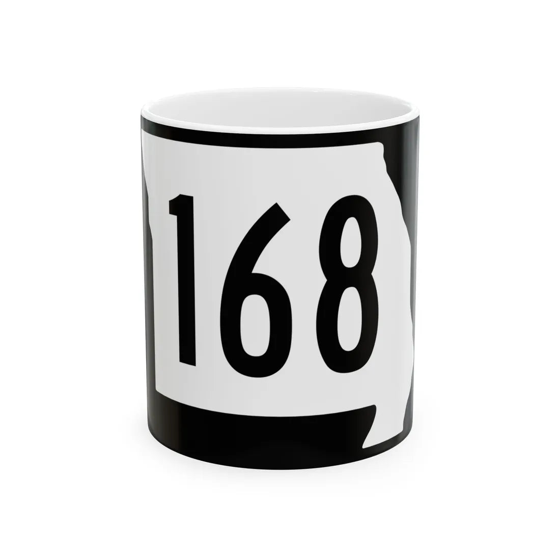 MO-168 (Missouri) (Road Sign) White Coffee Mug 11oz - Go Mug Yourself