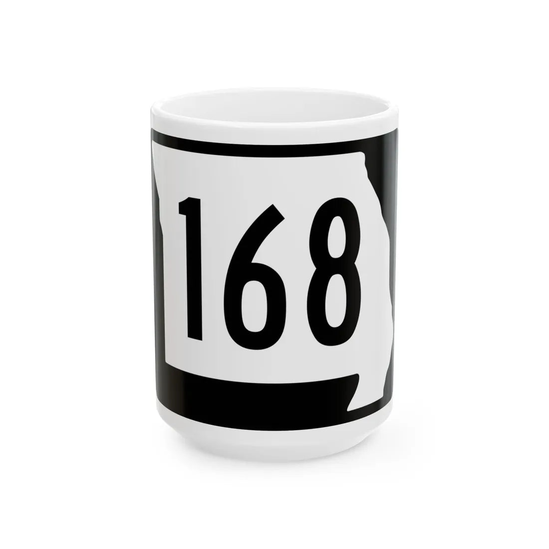 MO-168 (Missouri) (Road Sign) White Coffee Mug 15oz - Go Mug Yourself