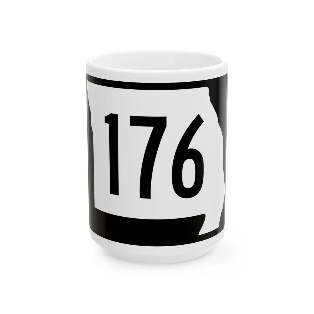 MO-176 (Missouri) (Road Sign) White Coffee Mug 15oz - Go Mug Yourself