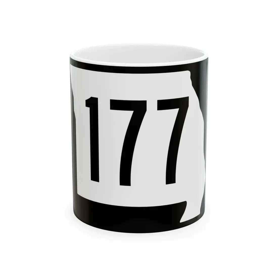 MO-177 (Missouri) (Road Sign) White Coffee Mug 11oz - Go Mug Yourself