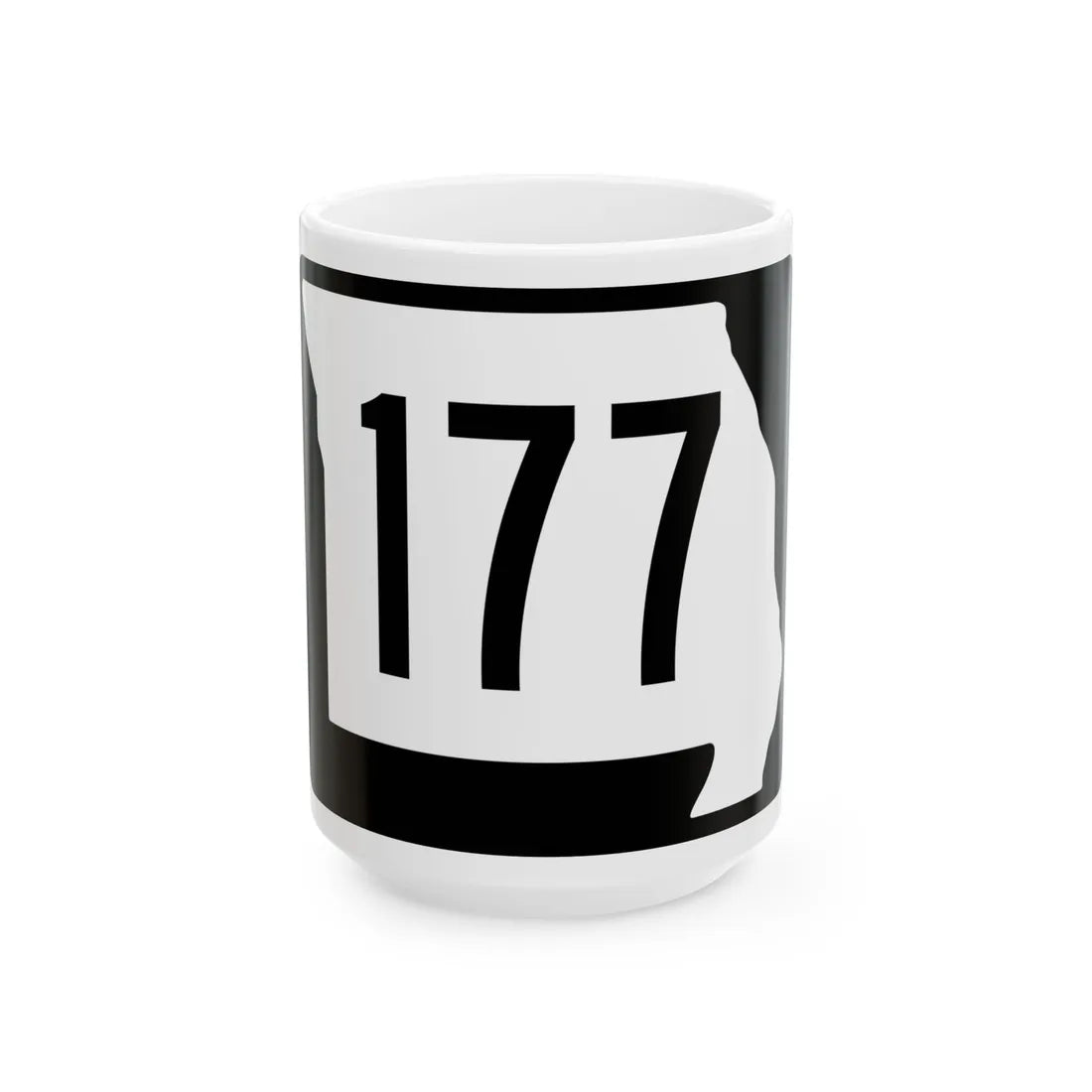 MO-177 (Missouri) (Road Sign) White Coffee Mug 15oz - Go Mug Yourself