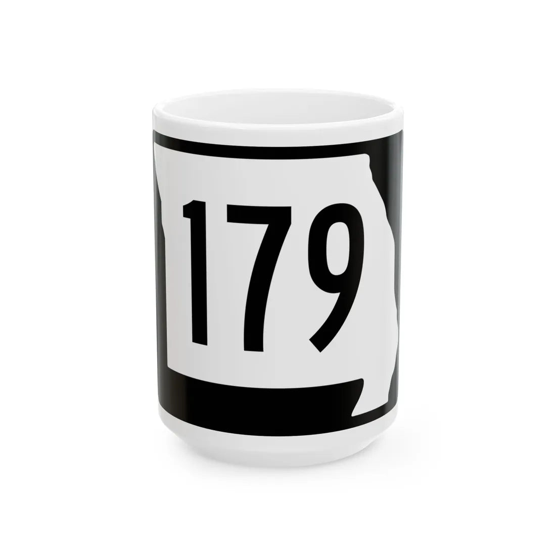 MO-179 (Missouri) (Road Sign) White Coffee Mug 15oz - Go Mug Yourself