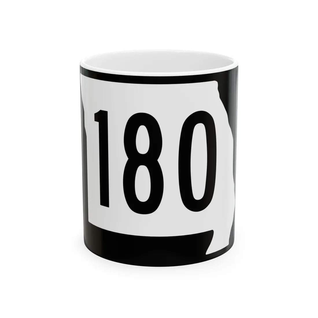 MO-180 (Missouri) (Road Sign) White Coffee Mug 11oz - Go Mug Yourself