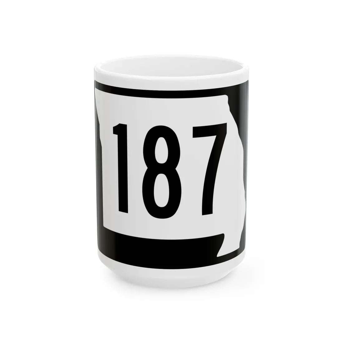MO-187 (Missouri) (Road Sign) White Coffee Mug 15oz - Go Mug Yourself