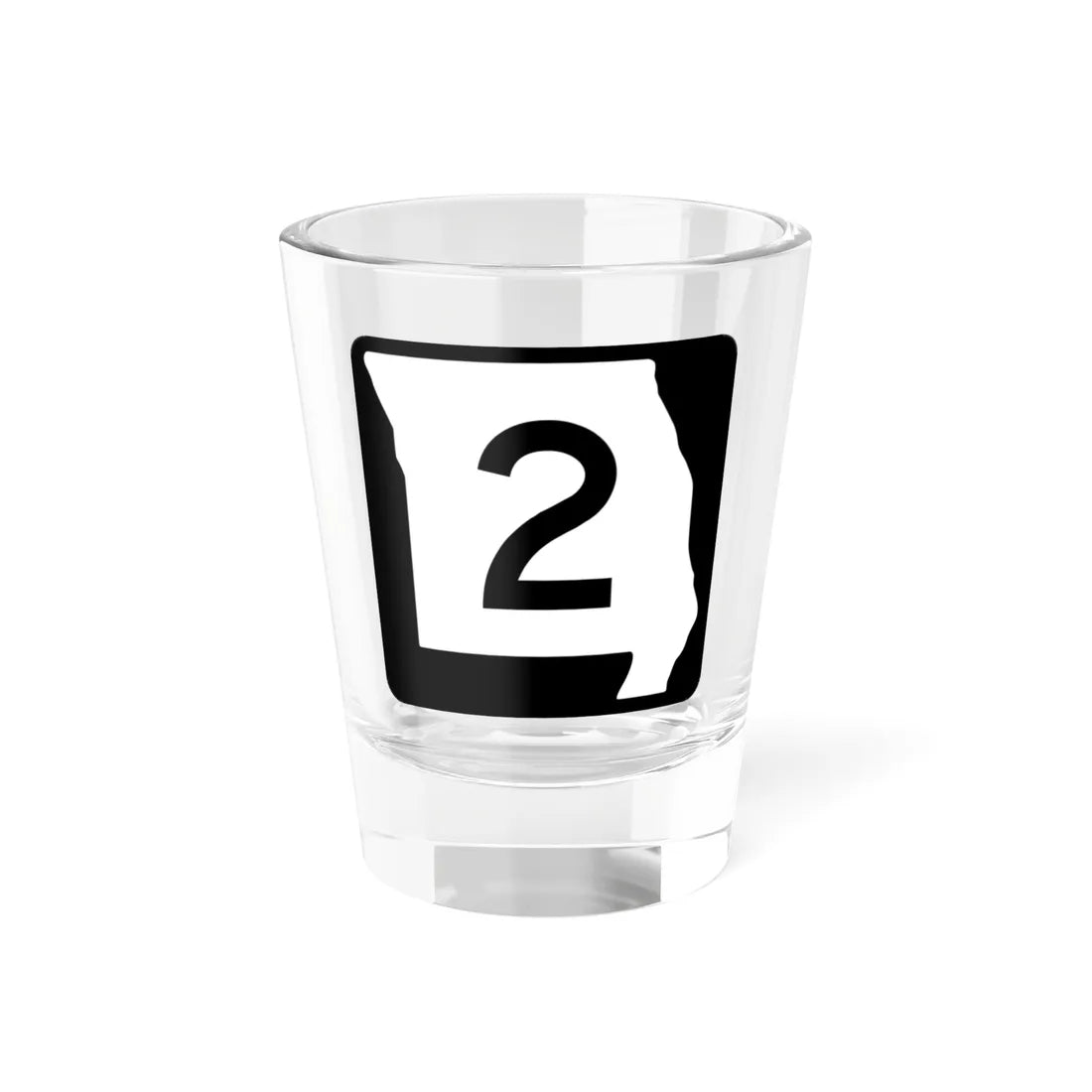 MO-2 (Missouri) (Road Sign) Shot Glass 1.5oz 1.5oz - Go Mug Yourself