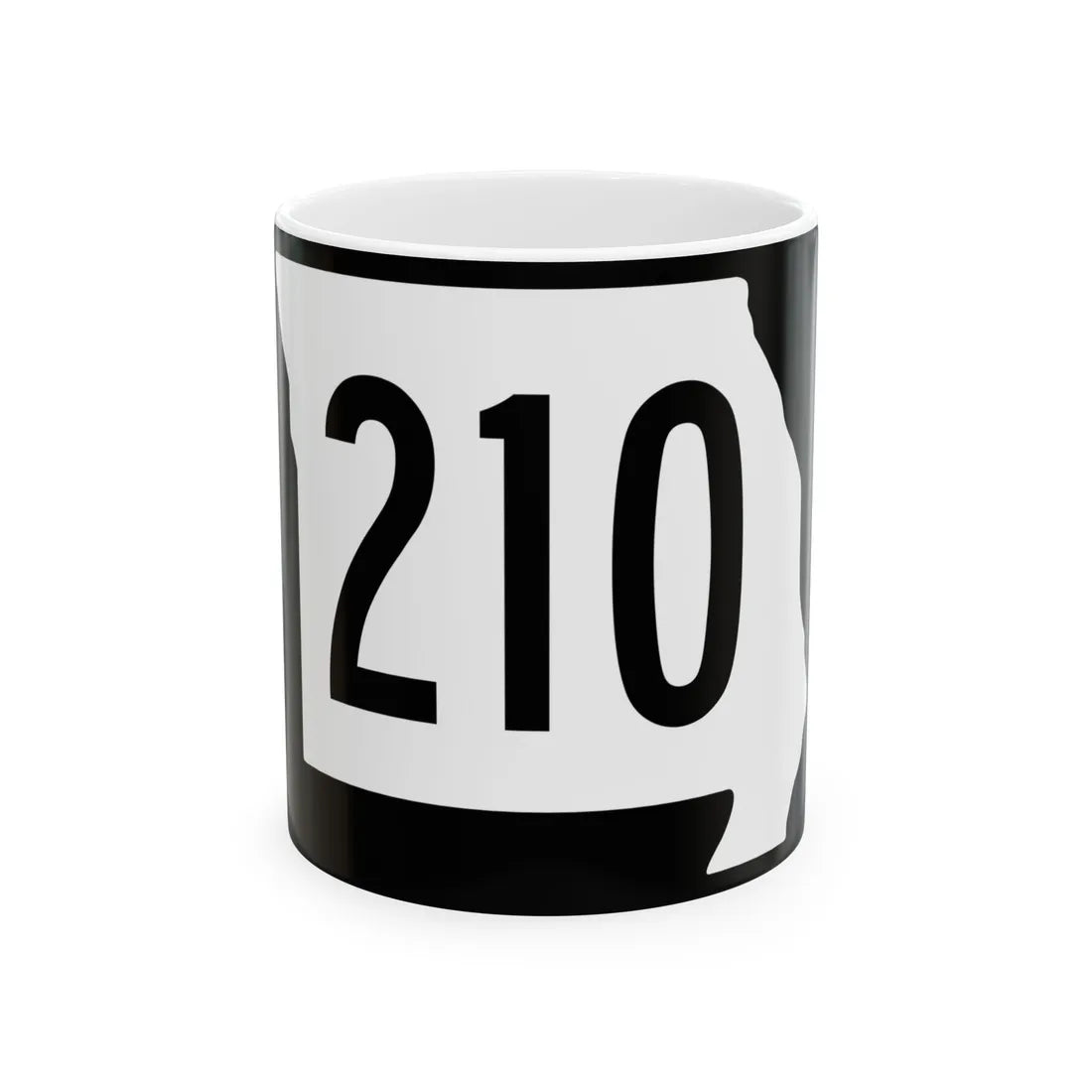 MO-210 (Missouri) (Road Sign) White Coffee Mug 11oz - Go Mug Yourself