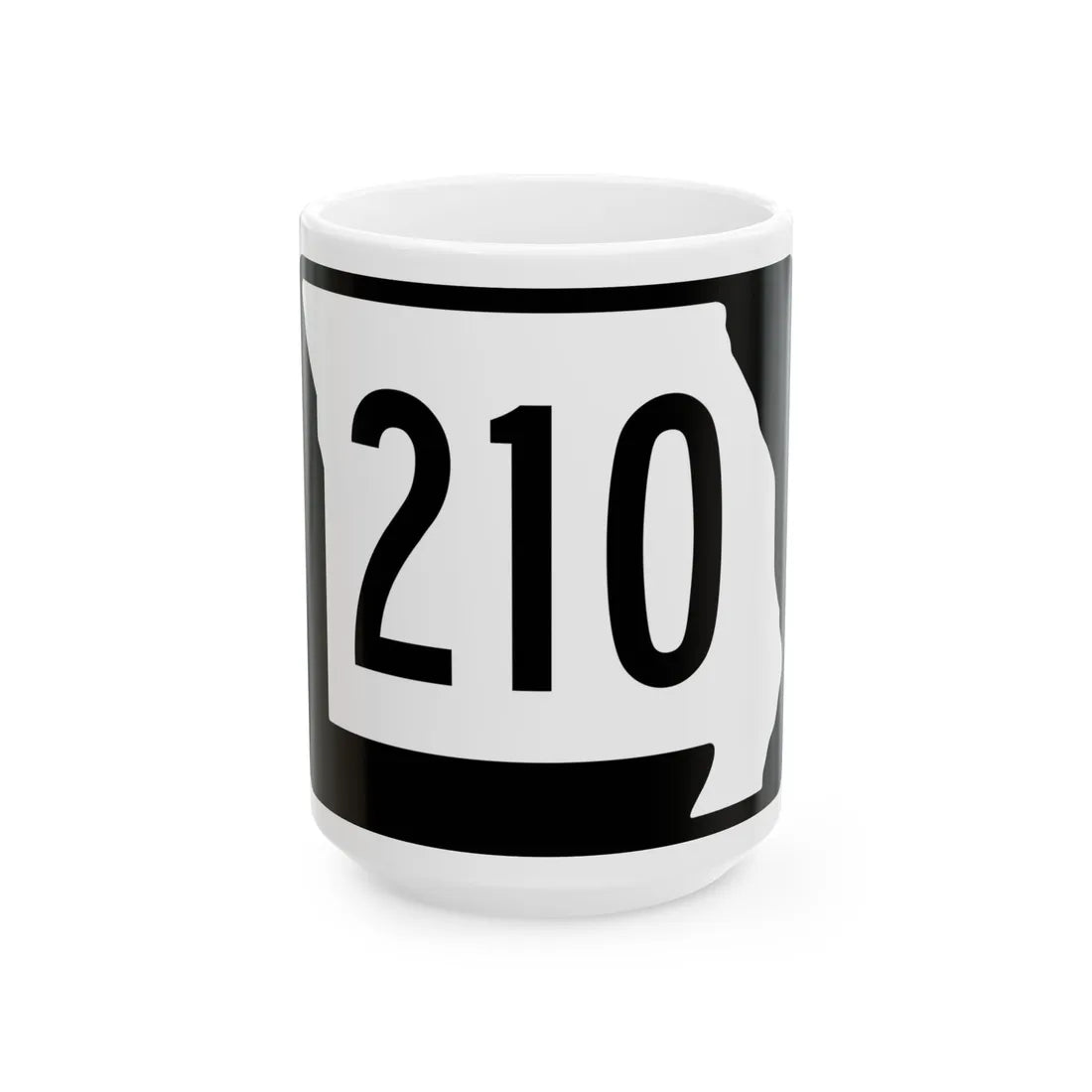 MO-210 (Missouri) (Road Sign) White Coffee Mug 15oz - Go Mug Yourself