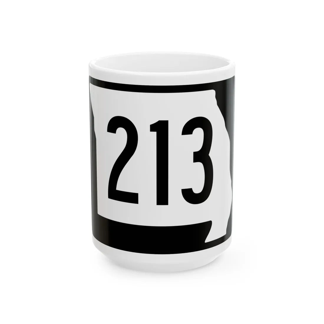 MO-213 (Missouri) (Road Sign) White Coffee Mug 15oz - Go Mug Yourself