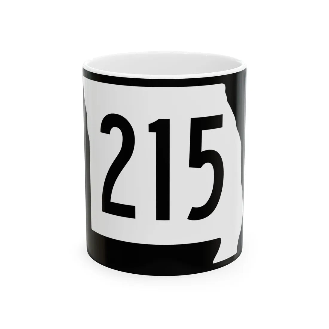 MO-215 (Missouri) (Road Sign) White Coffee Mug 11oz - Go Mug Yourself