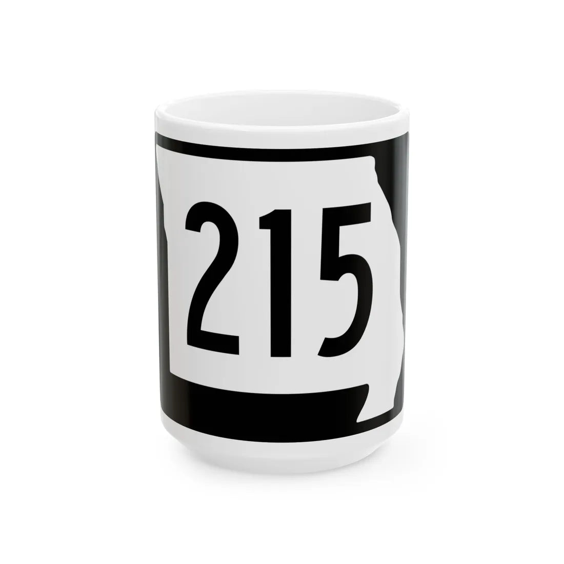 MO-215 (Missouri) (Road Sign) White Coffee Mug 15oz - Go Mug Yourself