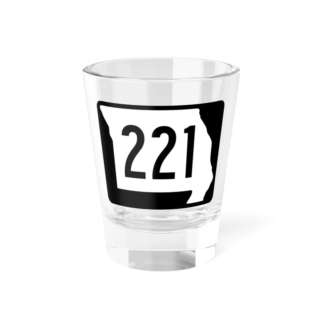 MO-221 (Missouri) (Road Sign) Shot Glass 1.5oz - Go Mug Yourself