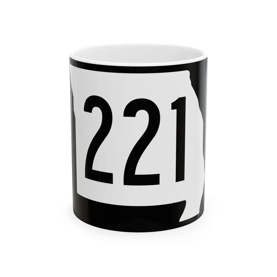 MO-221 (Missouri) (Road Sign) White Coffee Mug 11oz - Go Mug Yourself