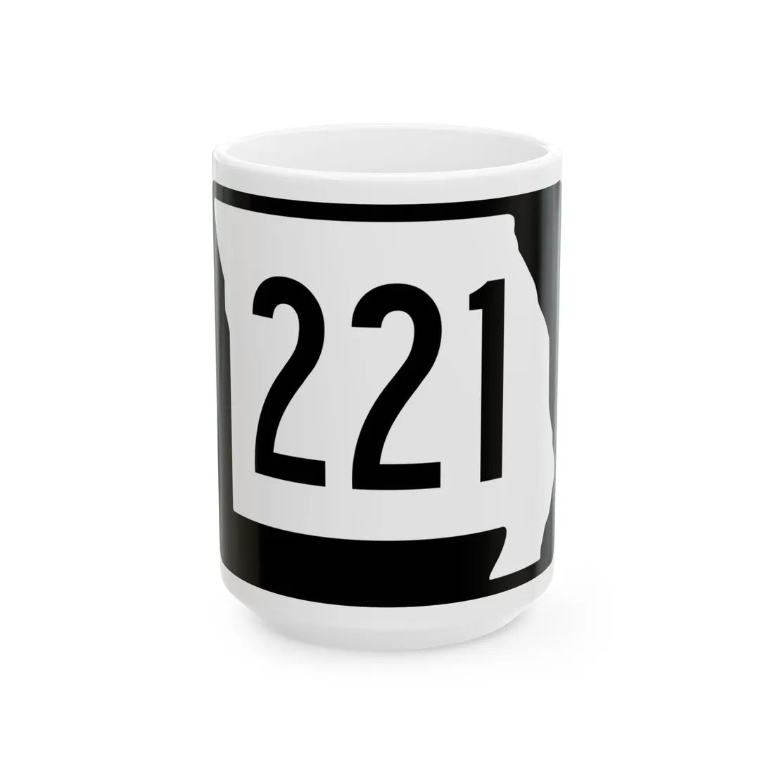 MO-221 (Missouri) (Road Sign) White Coffee Mug 15oz - Go Mug Yourself