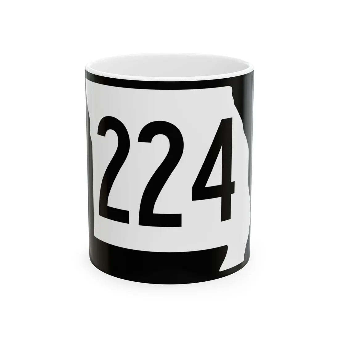 MO-224 (Missouri) (Road Sign) White Coffee Mug 11oz - Go Mug Yourself