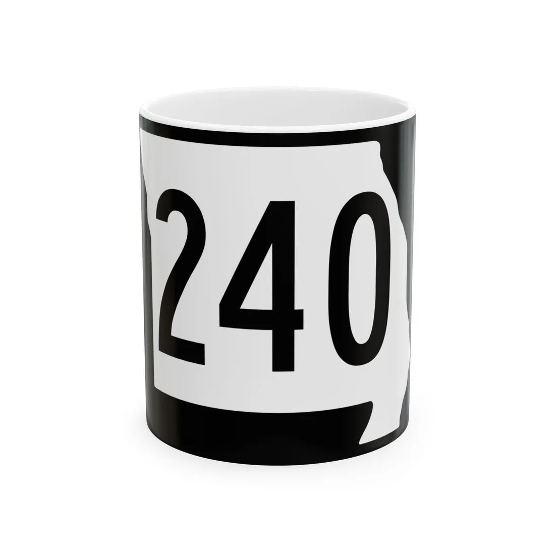 MO-240 (Missouri) (Road Sign) White Coffee Mug 11oz - Go Mug Yourself