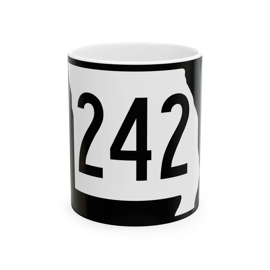 MO-242 (Missouri) (Road Sign) White Coffee Mug 11oz - Go Mug Yourself