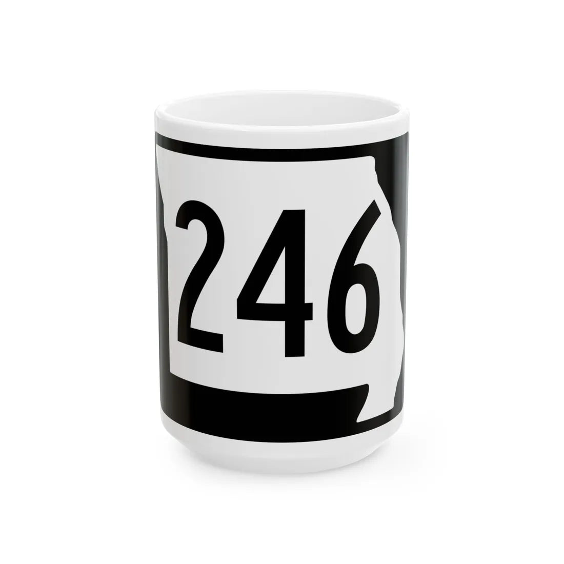 MO-246 (Missouri) (Road Sign) White Coffee Mug 15oz - Go Mug Yourself