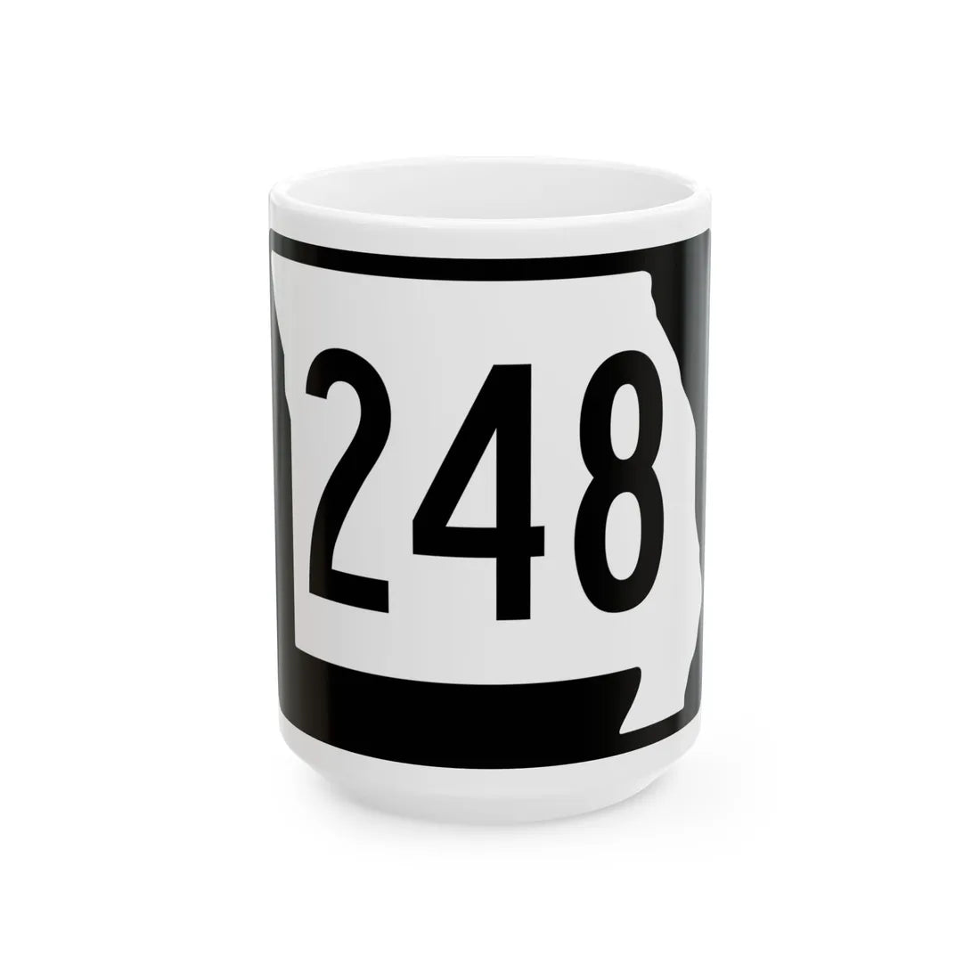 MO-248 (Missouri) (Road Sign) White Coffee Mug 15oz - Go Mug Yourself
