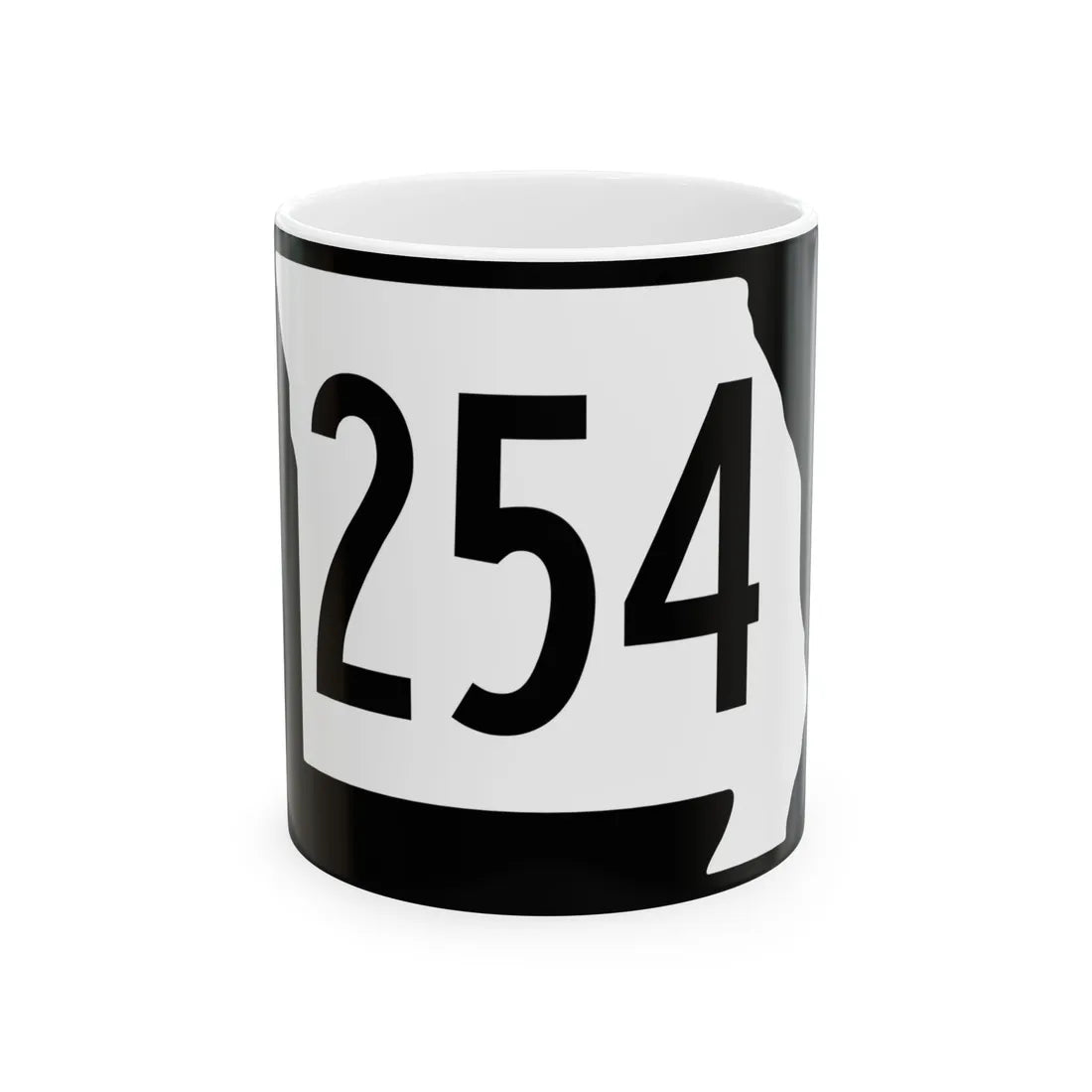 MO-254 (Missouri) (Road Sign) White Coffee Mug 11oz - Go Mug Yourself
