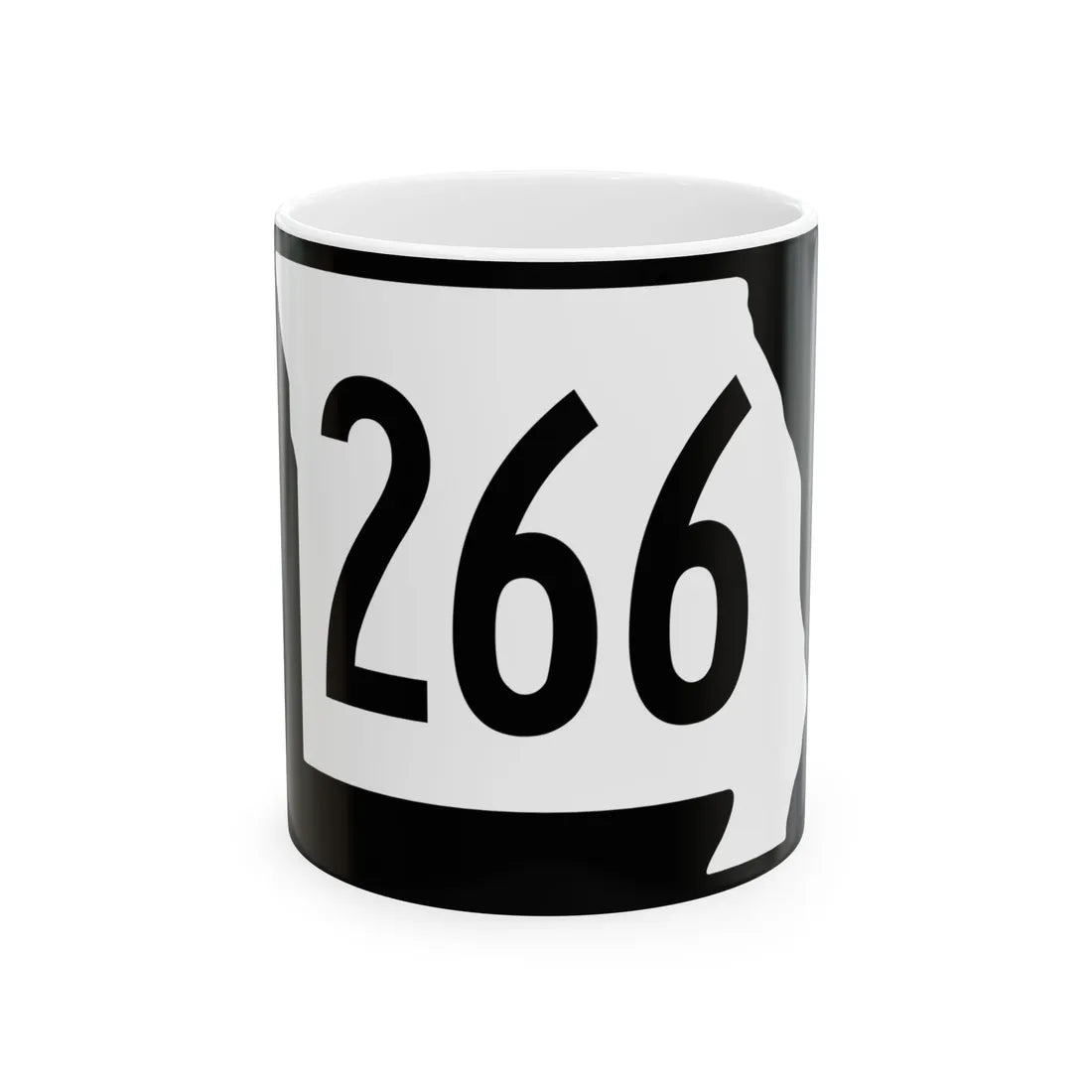 MO-266 (Missouri) (Road Sign) White Coffee Mug 11oz - Go Mug Yourself