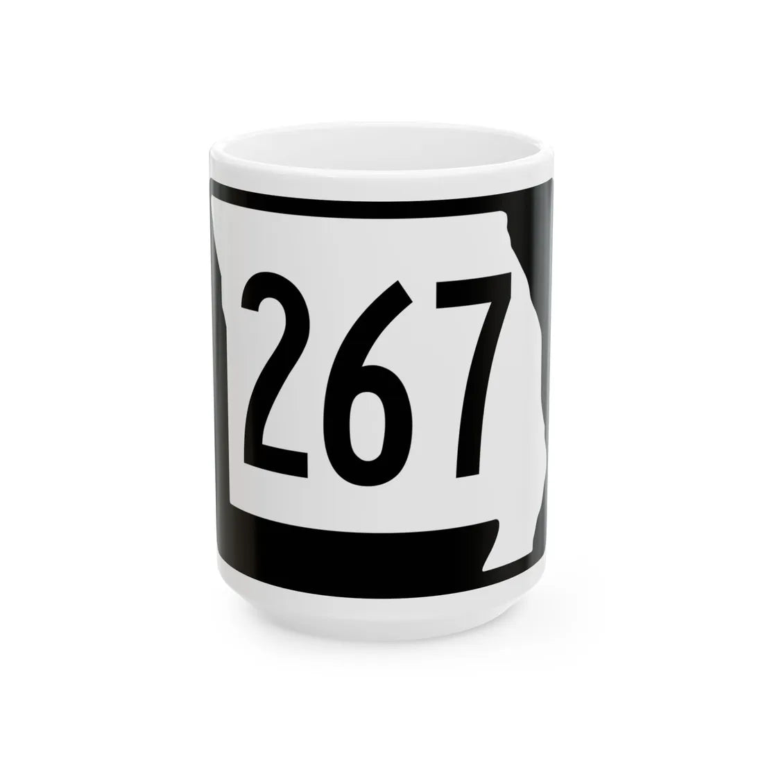 MO-267 (Missouri) (Road Sign) White Coffee Mug 15oz - Go Mug Yourself