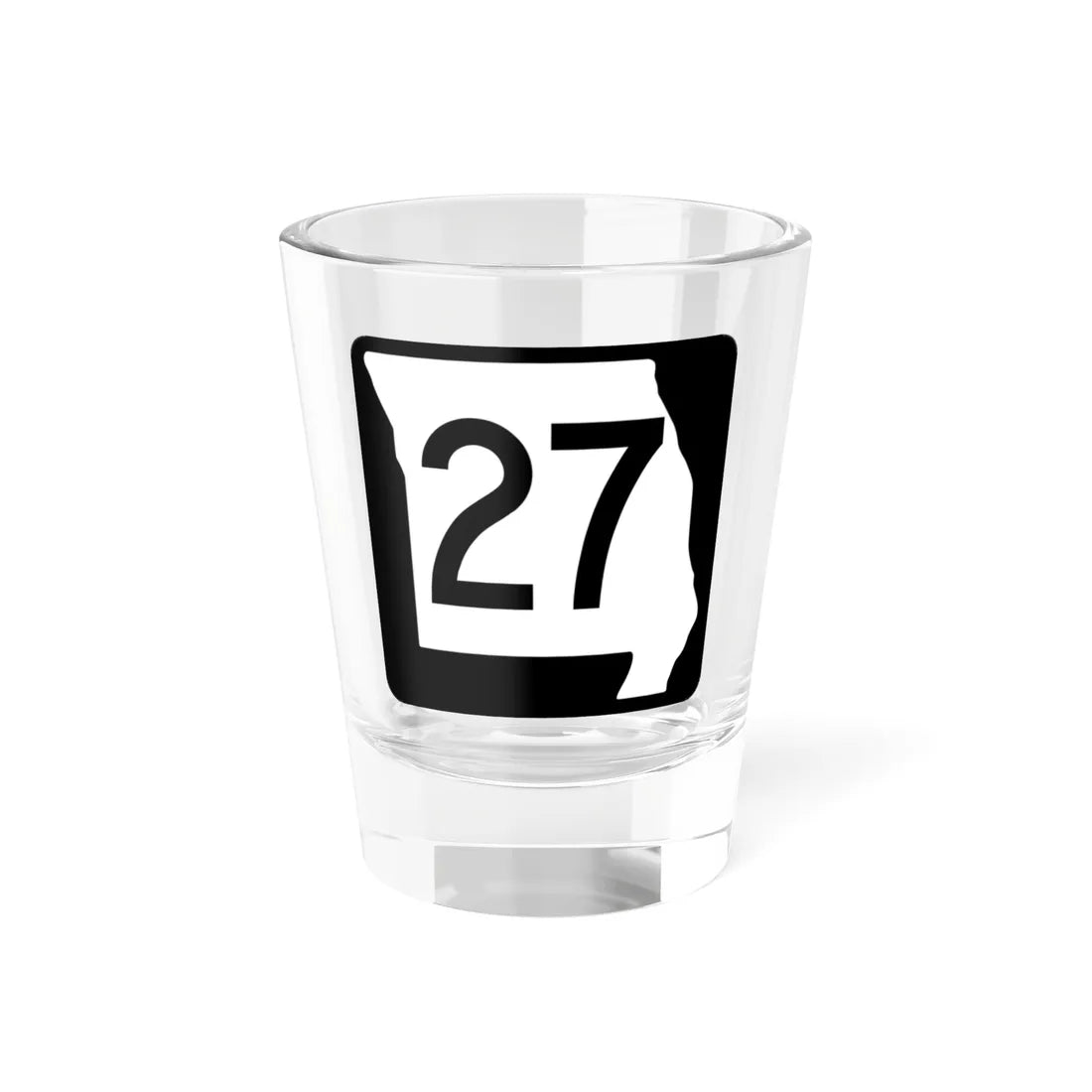 MO-27 (Missouri) (Road Sign) Shot Glass 1.5oz 1.5oz - Go Mug Yourself