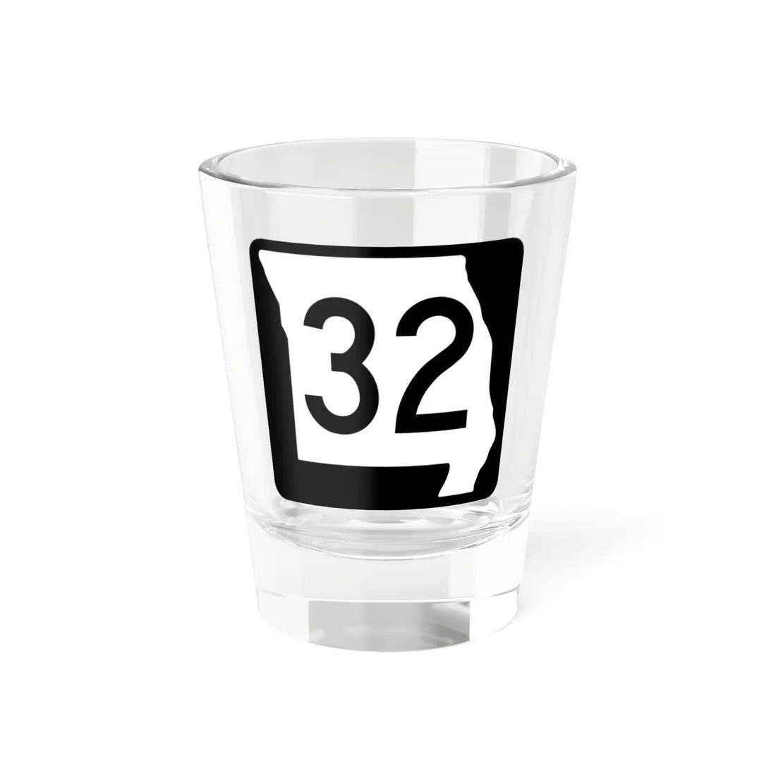 MO-32 (Missouri) (Road Sign) Shot Glass 1.5oz - Go Mug Yourself