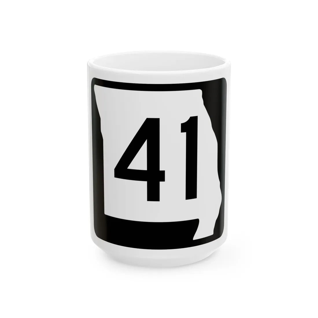 MO-41 (Missouri) (Road Sign) White Coffee Mug 15oz - Go Mug Yourself
