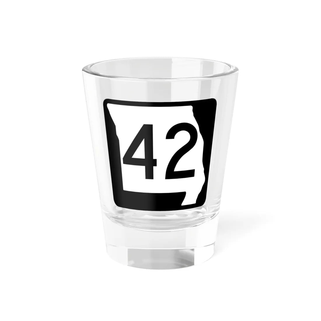 MO-42 (Missouri) (Road Sign) Shot Glass 1.5oz 1.5oz - Go Mug Yourself