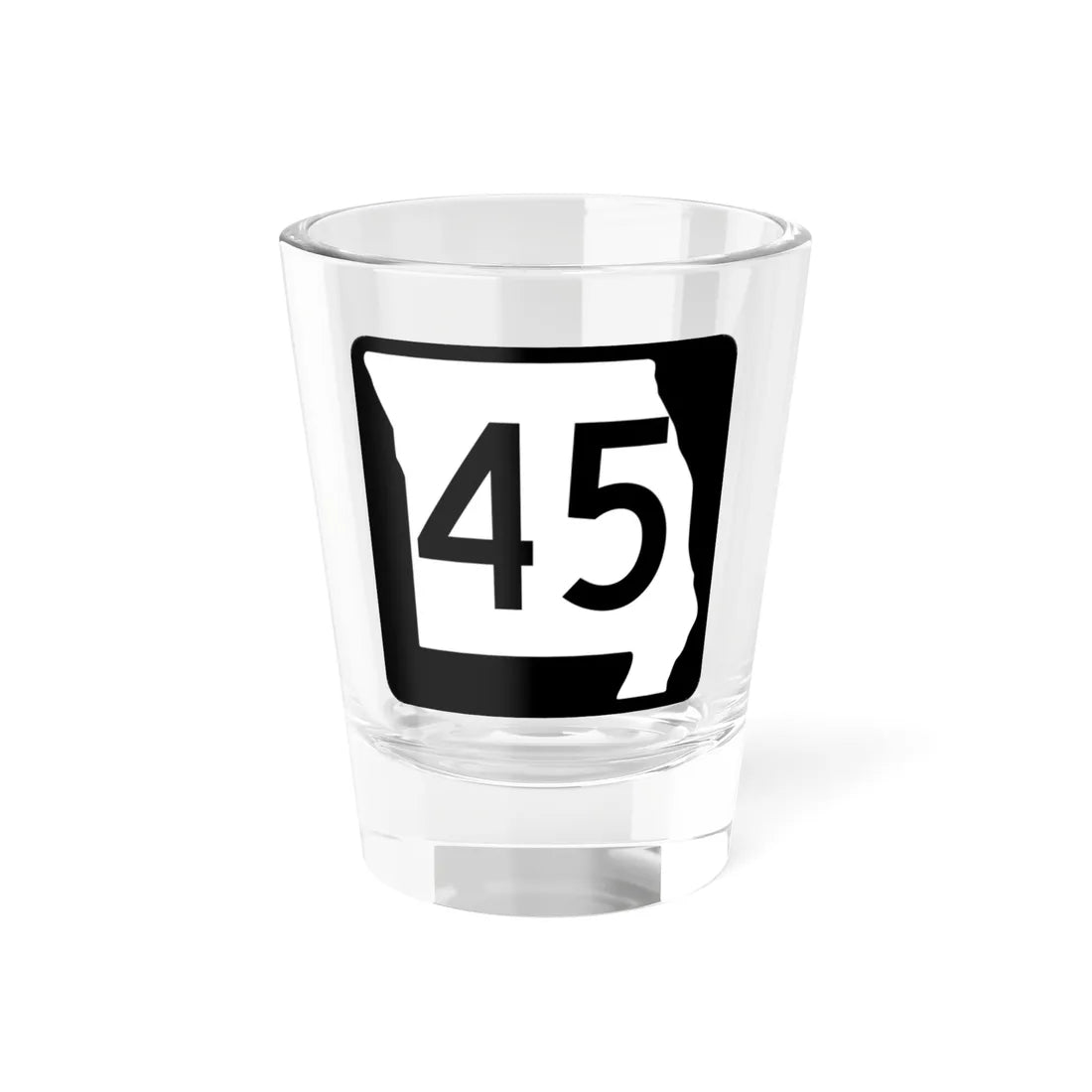 MO-45 (Missouri) (Road Sign) Shot Glass 1.5oz 1.5oz - Go Mug Yourself