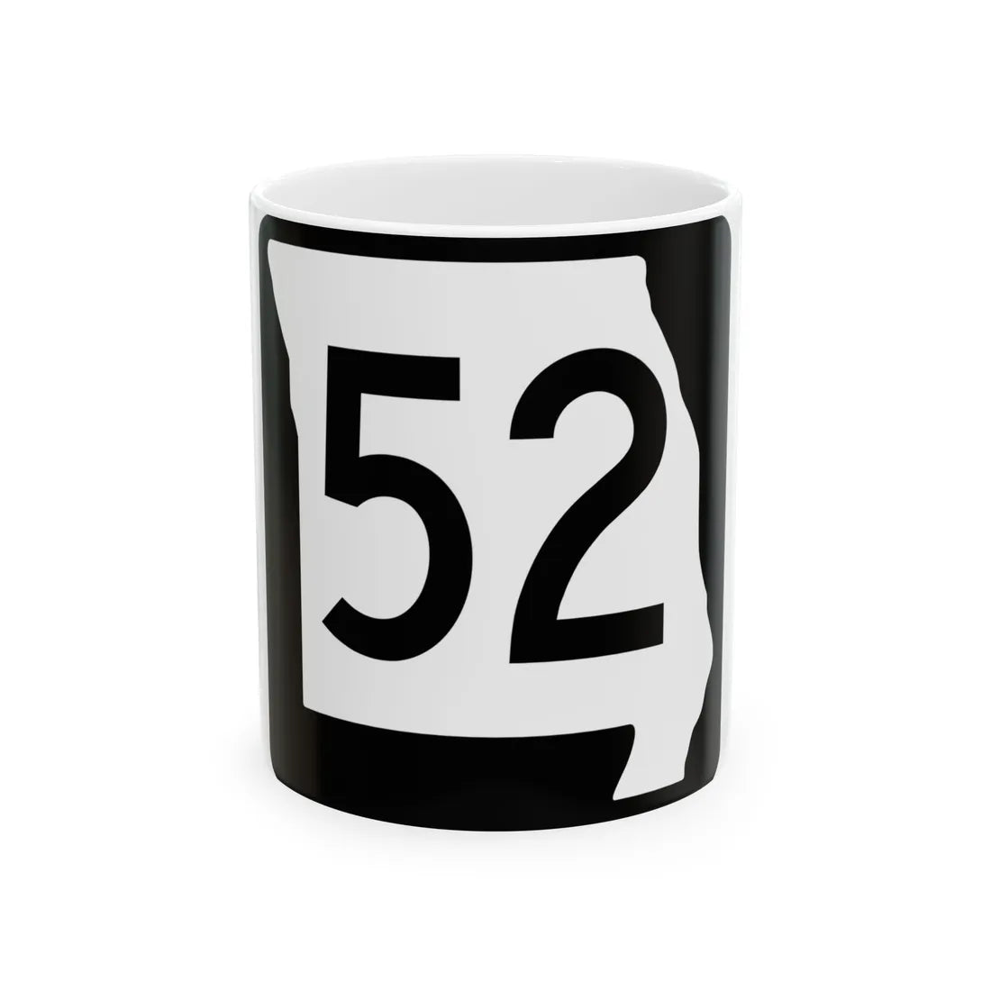 MO-52 (Missouri) (Road Sign) White Coffee Mug 11oz - Go Mug Yourself