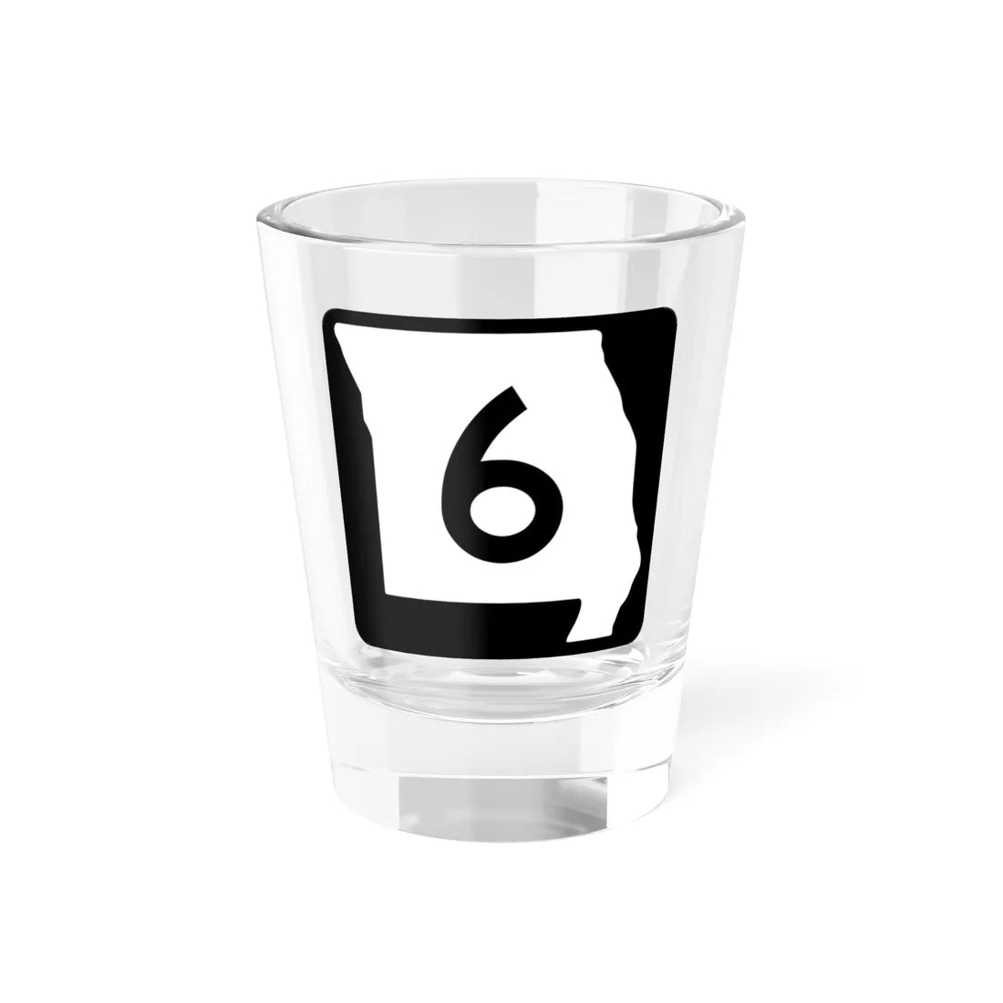 MO-6 (Missouri) (Road Sign) Shot Glass 1.5oz 1.5oz - Go Mug Yourself